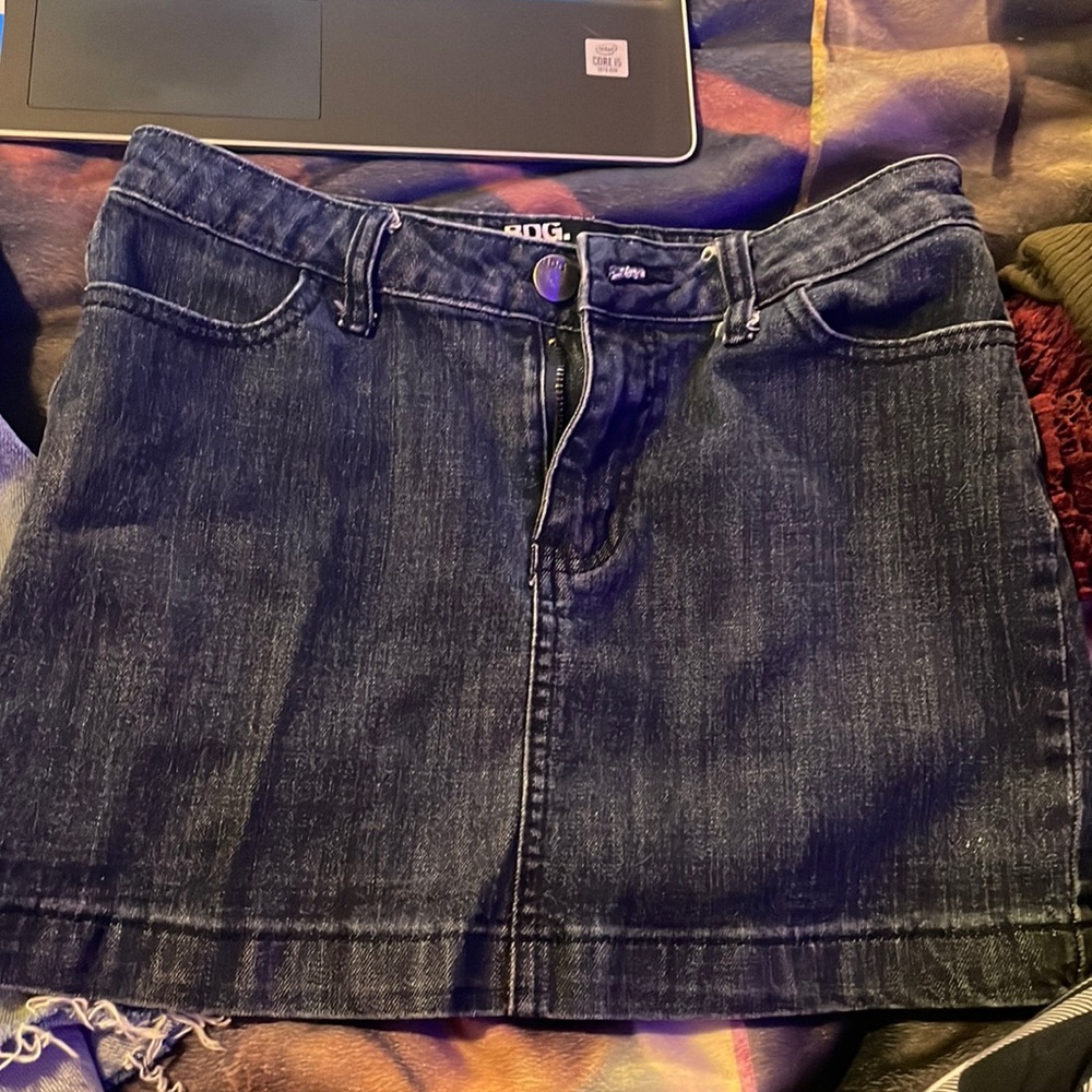 bdg dark denim skirt